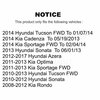 Kugel Front Rear Wheel Bearing & Hub Assembly Kit For Hyundai Sonata Kia Optima Tucson Sportage K70-101558
